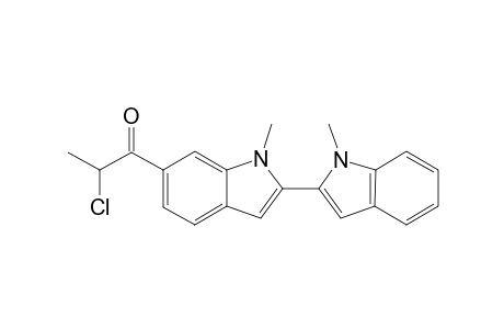 2-Chloranyl-1-[1-methyl-2-(1-methylindol-2-yl)indol-6-yl]propan-1-one
