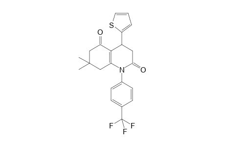 7,7-Dimethyl-4-(2-thienyl)-1-[4-(trifluoromethyl)phenyl]-3,4,6,8-tetrahydroquinoline-2,5-dione