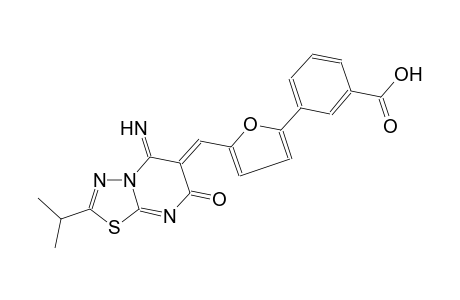 benzoic acid, 3-[5-[(Z)-(5-imino-2-(1-methylethyl)-7-oxo-5H-[1,3,4]thiadiazolo[3,2-a]pyrimidin-6(7H)-ylidene)methyl]-2-furanyl]-
