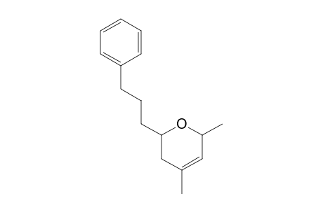 4,6-dimethyl-2-(3-phenylpropyl)-3,6-dihydro-2H-pyran