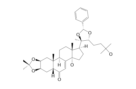 28,28-DIMETHYL-29-ALPHA-PHENYL-2,3;20,22-BIS-O-METHYLIDENE-20-HYDROXY-ECDYSONE