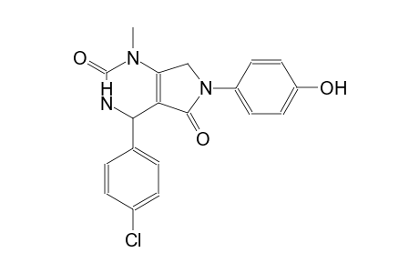 1H-pyrrolo[3,4-d]pyrimidine-2,5-dione, 4-(4-chlorophenyl)-3,4,6,7-tetrahydro-6-(4-hydroxyphenyl)-1-methyl-