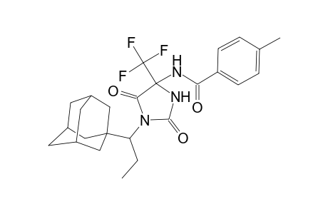 N-[1-[1-(1-adamantyl)propyl]-2,5-bis(oxidanylidene)-4-(trifluoromethyl)imidazolidin-4-yl]-4-methyl-benzamide