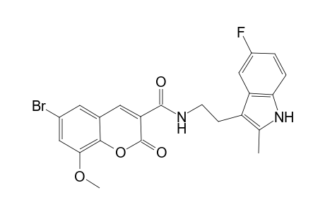 6-Bromanyl-N-[2-(5-fluoranyl-2-methyl-1H-indol-3-yl)ethyl]-8-methoxy-2-oxidanylidene-chromene-3-carboxamide