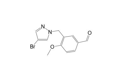 3-[(4-bromo-1H-pyrazol-1-yl)methyl]-4-methoxybenzaldehyde