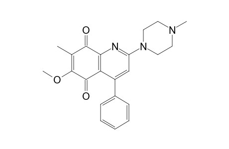 6-Methoxy-7-methyl-2-(4-methyl-1-piperazinyl)-4-phenylquinoline-5,8-dione