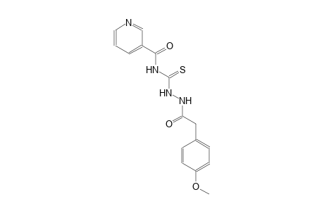 N-({2-[(4-methoxyphenyl)acetyl]hydrazino}carbothioyl)nicotinamide