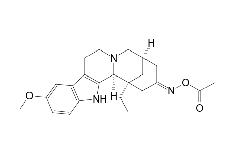 1,5-Methanoazocino[1',2':1,2]pyrido[3,4-b]indol-3(4H)-one, 1-ethyl-1,2,5,6,8,9,14,14b-octahydro-11-methoxy-, O-acetyloxime, [1S-(1.alpha.,5.alpha.,14b.alpha.)]-