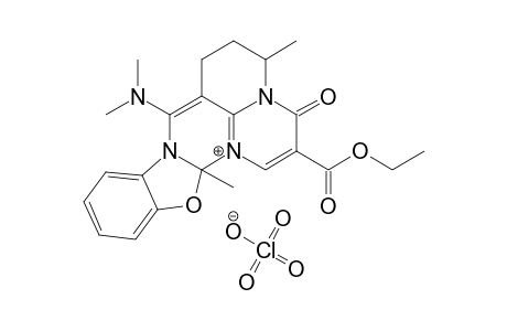 2-ETHOXYCARBONYL-7-DIMETHYLAMINO-4,5,6,12A-TETRAHYDRO-4,12A-DIMETHYL-3-OXOBENZOXAZOLO-[2,3-B]-2,6A-DIAZA-3A-AZONIAPHENALENE;PERCHLORATE