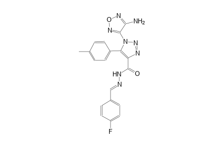 1-(4-amino-1,2,5-oxadiazol-3-yl)-N'-[(E)-(4-fluorophenyl)methylidene]-5-(4-methylphenyl)-1H-1,2,3-triazole-4-carbohydrazide