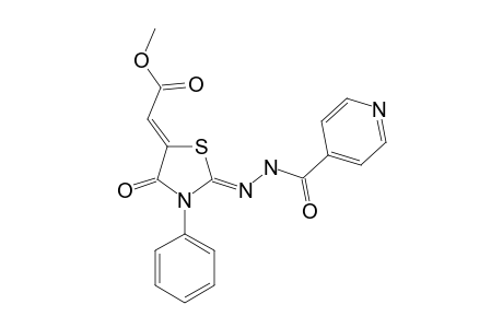 METHYL-2-[4-OXO-3-PHENYL-2-[2-(4-PYRIDYLCARBONYL)-HYDRAZONO]-1,3-THIAZOLAN-5-YLIDEN]-ACETATE