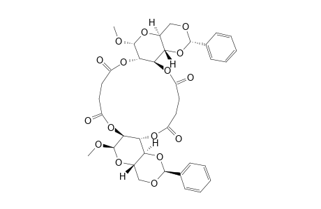 BIS-(METHYL-4,6-O-BENZYLIDENE-2-DEOXY-ALPHA-D-GLUCOPYRANOSID-2,3-DIYL-2,2':3,3'-BUTANEDIOATE