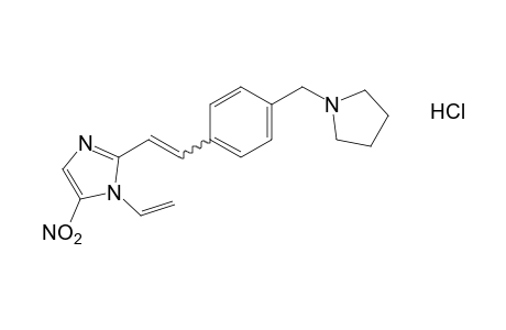 5-nitro-2-{p-[ (1-pyrrolidinyl)methyl]styryl} -1-vinylimidazole, monohydrochloride