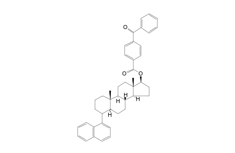 Androstan-17.beta.ol, 4-[1-naphthyl]-, 4-benzoylbenzoate