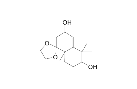 5-(Ethylenedioxy)-6,10,10-trimethyl-9-hydroxybicyclo[4.4.0]dec-1-en-3.beta.-ol