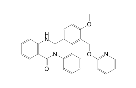 2-{4-methoxy-3-[(2-pyridinyloxy)methyl]phenyl}-3-phenyl-2,3-dihydro-4(1H)-quinazolinone