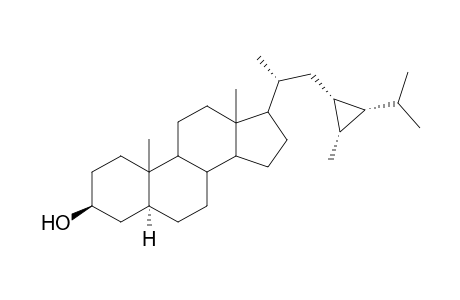 Pregnan-3-ol, 20-methyl-21-[2-methyl-3-(1-methylethyl)cyclopropyl]-, [3.beta.,5.alpha.,20R,21(1S,2R,3R)]-