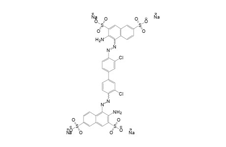 2,7-Naphthalenedisulfonic acid, 4,4'-[(3,3'-dichloro[1,1'-biphenyl]-4,4'-diyl)bis(azo)]bis[3-amino-, tetrasodium salt