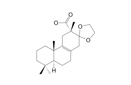(3'S,4'bS,8'aS)-3',4'b,8',8'-tetramethylspiro[1,3-dioxolane-2,2'-1,4,5,6,7,8a,9,10-octahydrophenanthrene]-3'-carboxylic acid