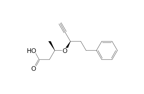 Butanoic acid, 3-[[1-(2-phenylethyl)-2-propynyl]oxy]-, [R-(R*,R*)]-