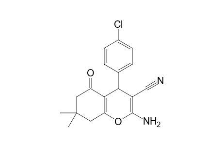 2-Amino-7,7-dimethyl-5-oxo-4-(4-chlorophenyl)-5,6,7,8-tetrahydro-4H-chromene-3-carbonitrile