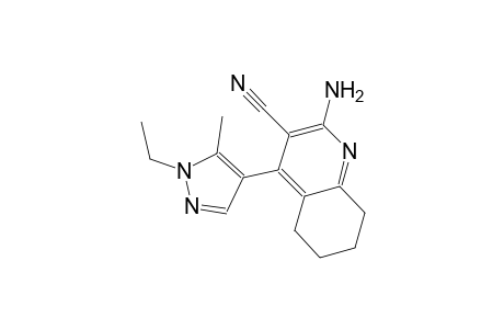 2-amino-4-(1-ethyl-5-methyl-1H-pyrazol-4-yl)-5,6,7,8-tetrahydro-3-quinolinecarbonitrile