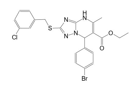 ethyl 7-(4-bromophenyl)-2-[(3-chlorobenzyl)sulfanyl]-5-methyl-4,7-dihydro[1,2,4]triazolo[1,5-a]pyrimidine-6-carboxylate