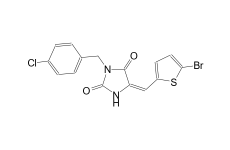 (5E)-5-[(5-bromo-2-thienyl)methylene]-3-(4-chlorobenzyl)-2,4-imidazolidinedione