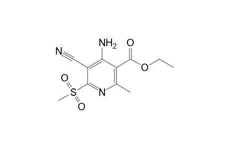 4-Amino-5-cyano-6-methylsulfonyl-2-methyl-nicotinic acid ethyl ester