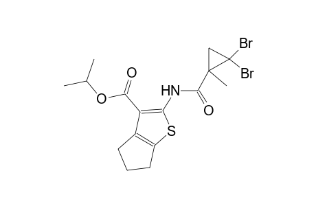 isopropyl 2-{[(2,2-dibromo-1-methylcyclopropyl)carbonyl]amino}-5,6-dihydro-4H-cyclopenta[b]thiophene-3-carboxylate