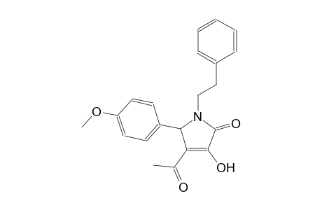 4-acetyl-3-hydroxy-5-(4-methoxyphenyl)-1-(2-phenylethyl)-1,5-dihydro-2H-pyrrol-2-one