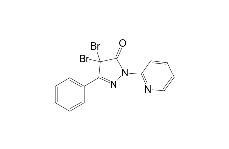 4,4-Dibromo-3-phenyl-1-(pyrid-2-yl)-2-pyrazolin-5-one