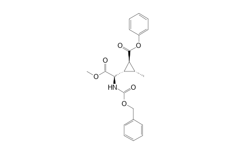 (+-)-(1S,2S,3R)-Phenyl-2-[(R)-1-(benzyloxycarbonylamino]-2-methoxy-2-oxoethyl)3-methylcycloprpopanecarboxylate