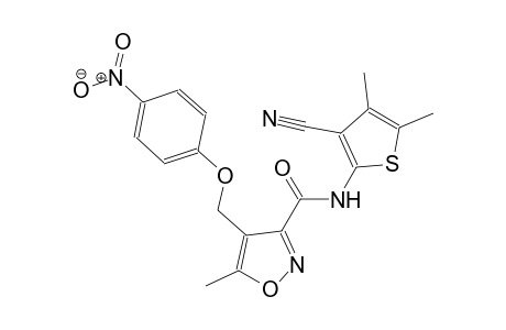 N-(3-cyano-4,5-dimethyl-2-thienyl)-5-methyl-4-[(4-nitrophenoxy)methyl]-3-isoxazolecarboxamide