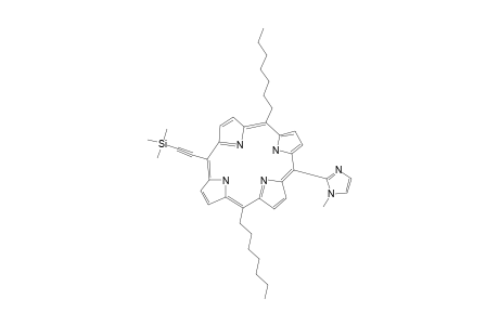 5,15-BIS-(N-HEPTYL)-10-(TRIMETHYLSILYLPROPARGYL)-20-(1-METHYL-2-IMIDAZOLYL)-PORHYRIN