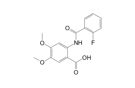 2-[(2-fluorobenzoyl)amino]-4,5-dimethoxybenzoic acid