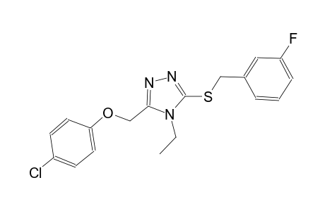 3-[(4-chlorophenoxy)methyl]-4-ethyl-5-[(3-fluorobenzyl)sulfanyl]-4H-1,2,4-triazole