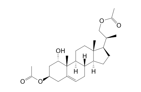 Pregn-5-ene-1,3,21-triol, 20-methyl-, 3,21-diacetate, (1.alpha.,3.beta.,20S)-