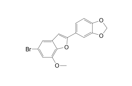 2-(3,4-Methylenedioxyphenyl)-5-bromo-7-methoxybenzofuran