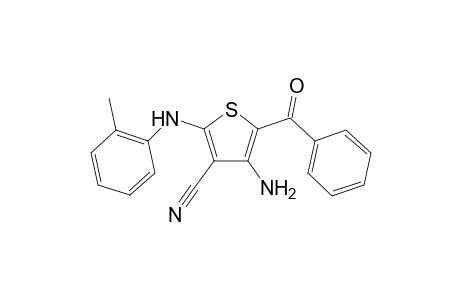 4-Amino-5-benzoyl-2-(2-methylanilino)-3-thiophenecarbonitrile