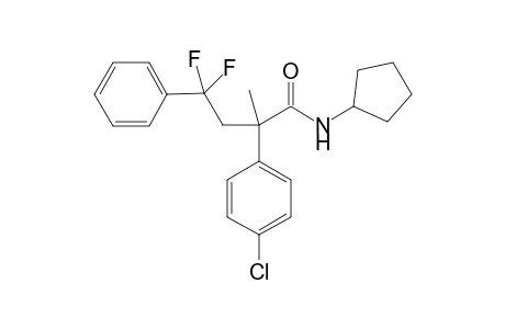 2-(4-Chlorophenyl)-N-cyclopentyl-4,4-difluoro-2-methyl-4-phenylbutanamide