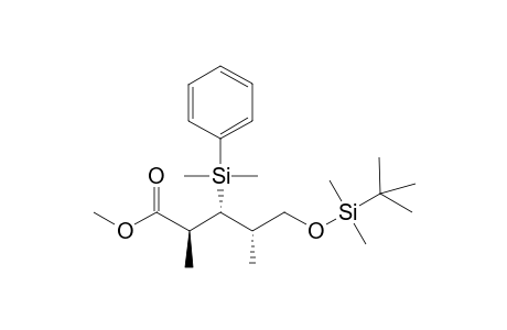 Methyl (2R*,3S*,4R*)-5-(tert-Butyldimethylsiloxy)-2,4-dimethyl-3-dimethyl(phenyl)silylpentanoate