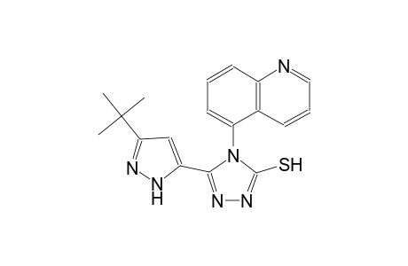 4H-1,2,4-triazole-3-thiol, 5-[3-(1,1-dimethylethyl)-1H-pyrazol-5-yl]-4-(5-quinolinyl)-