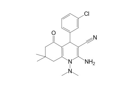 2-Amino-4-(3-chlorophenyl)-1-(dimethylamino)-5-keto-7,7-dimethyl-6,8-dihydro-4H-quinoline-3-carbonitrile