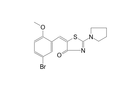 4(5H)-thiazolone, 5-[(5-bromo-2-methoxyphenyl)methylene]-2-(1-pyrrolidinyl)-, (5E)-