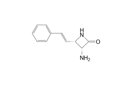 2-Azetidinone, 3-amino-4-(2-phenylethenyl)-, cis-