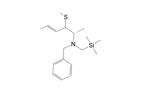 (+)-(2S,4E)-2-[N-Benzyl-N-(trimethylsilyl)methyl]amino-3-methylthio-4-hexene