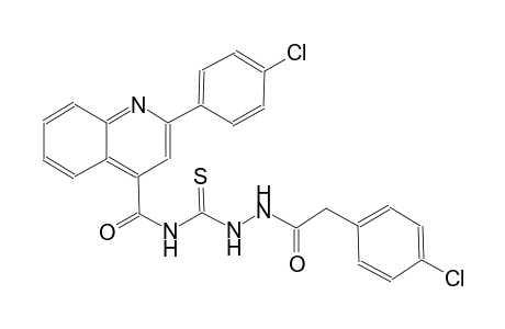 2-(4-chlorophenyl)-N-({2-[(4-chlorophenyl)acetyl]hydrazino}carbothioyl)-4-quinolinecarboxamide