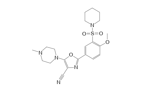 4-oxazolecarbonitrile, 2-[4-methoxy-3-(1-piperidinylsulfonyl)phenyl]-5-(4-methyl-1-piperazinyl)-