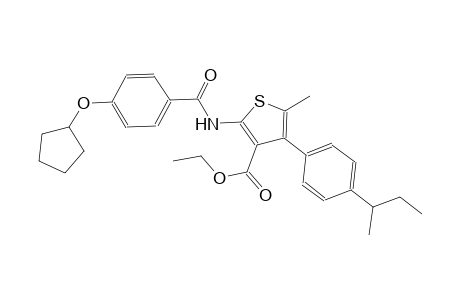 ethyl 4-(4-sec-butylphenyl)-2-{[4-(cyclopentyloxy)benzoyl]amino}-5-methyl-3-thiophenecarboxylate
